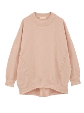 🇯🇵 CHOCCOL RAFFINE Pink Plush Chenille Oversized Tunic Pullover リラックスモールニットチュニック